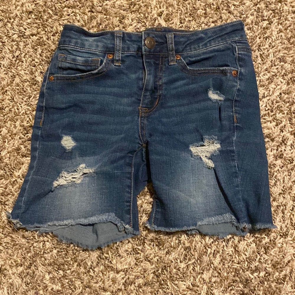 Ripped blue Jean shorts, Aeropostale size 0